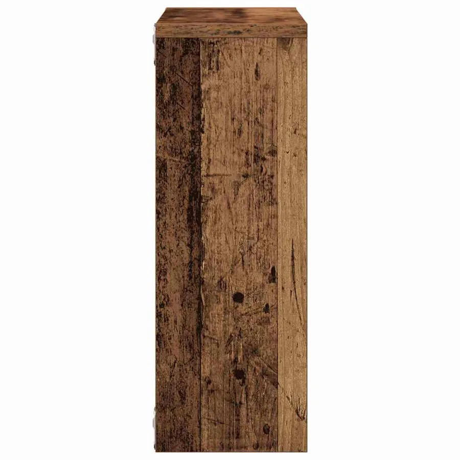 Étagère murale vieux bois 45x16x45 cm bois d'ingénierie - 5