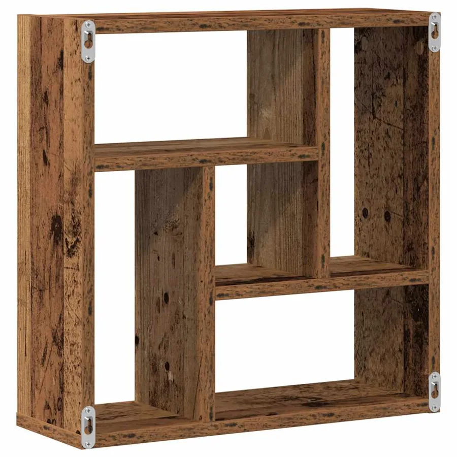 Étagère murale vieux bois 45x16x45 cm bois d'ingénierie - 6