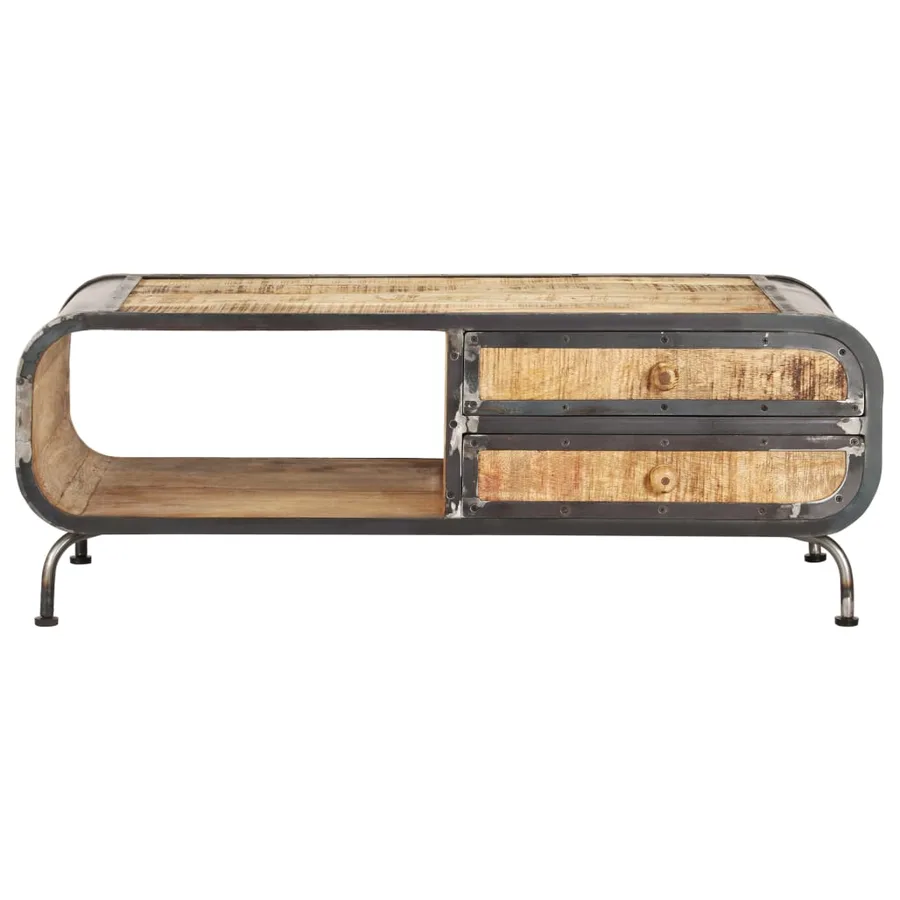 Table basse 100x50x35 cm Bois de manguier massif - 2