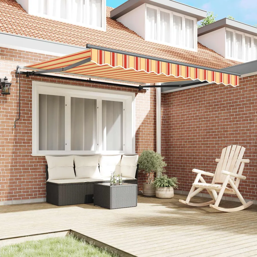 Auvent rétractable Jaune et Orange 350 x 250 cm - 3