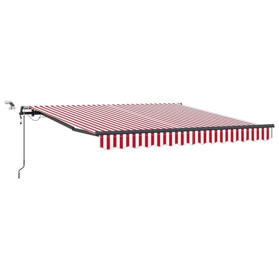 Auvent rétractable Rouge et Blanc 300 x 250 cm Polyester - 2