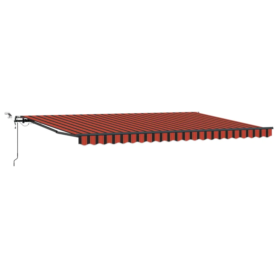 Auvent rétractable orange et marron 500 × 350 cm Polyester - 2