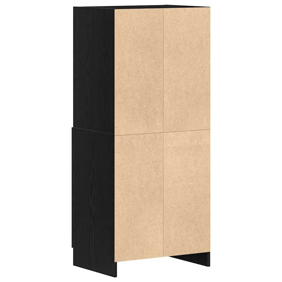 Armoire de cuisine noir 57x41,5x131,5 cm bois d'ingénierie - 7