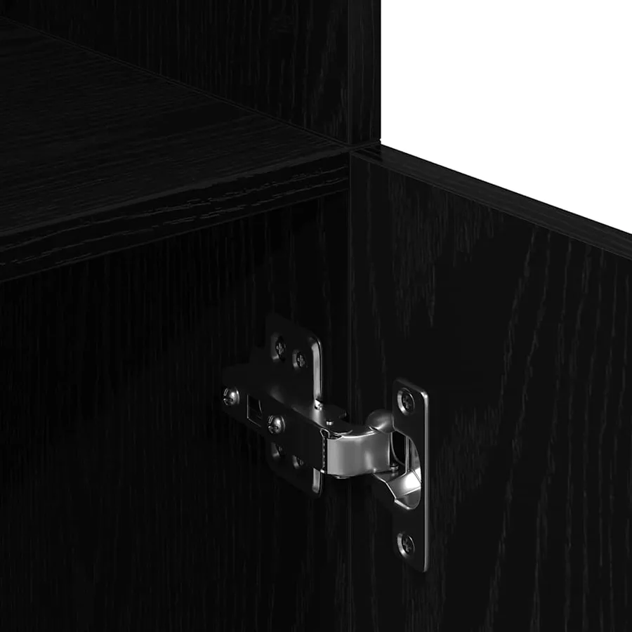 Armoire de cuisine noir 57x41,5x131,5 cm bois d'ingénierie - 8
