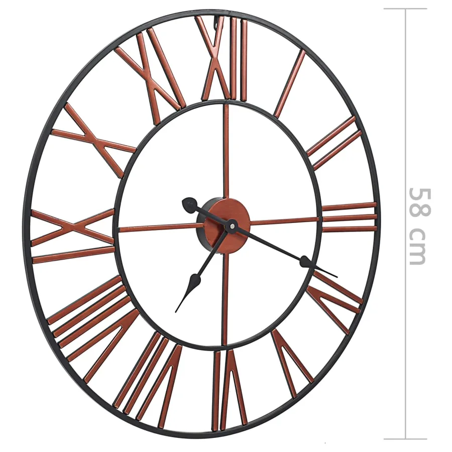 Horloge murale Métal 58 cm Rouge - 6