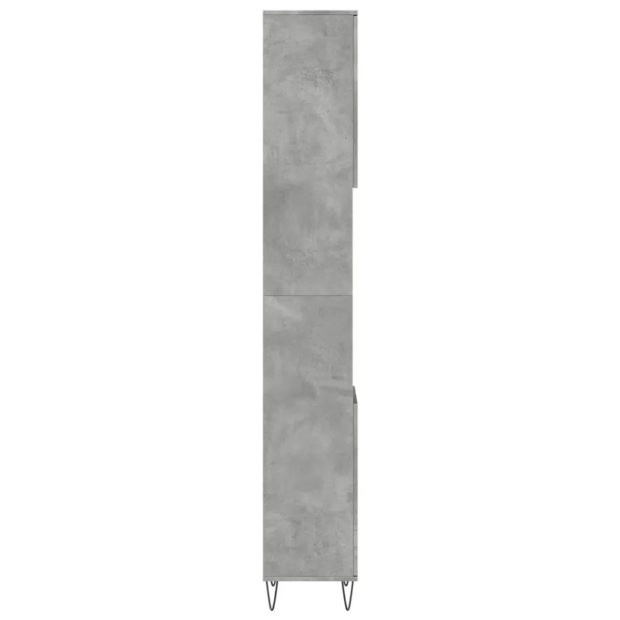 Armoire de salle de bain gris béton 30x30x190 cm - 5