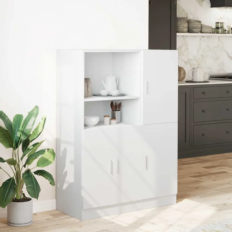 Ensemble d'armoires de cuisine 2 pcs blanc bois d'ingénierie - 3