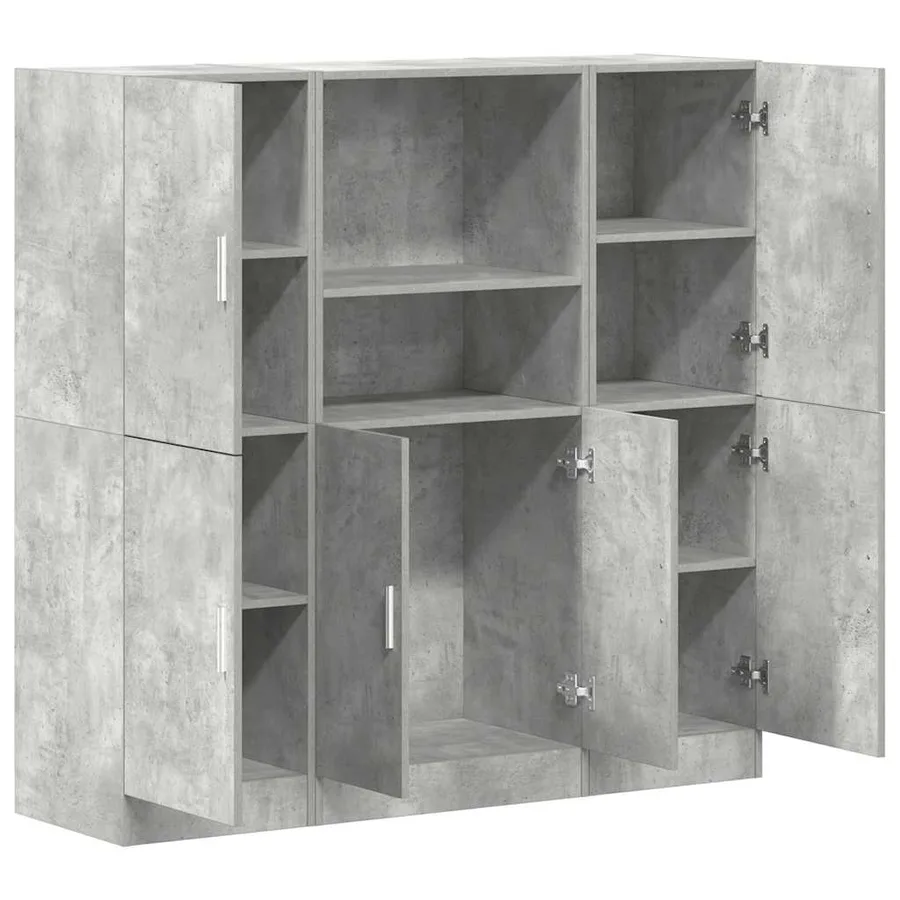 Ensemble d'armoires de cuisine 3 pcs gris béton - 4