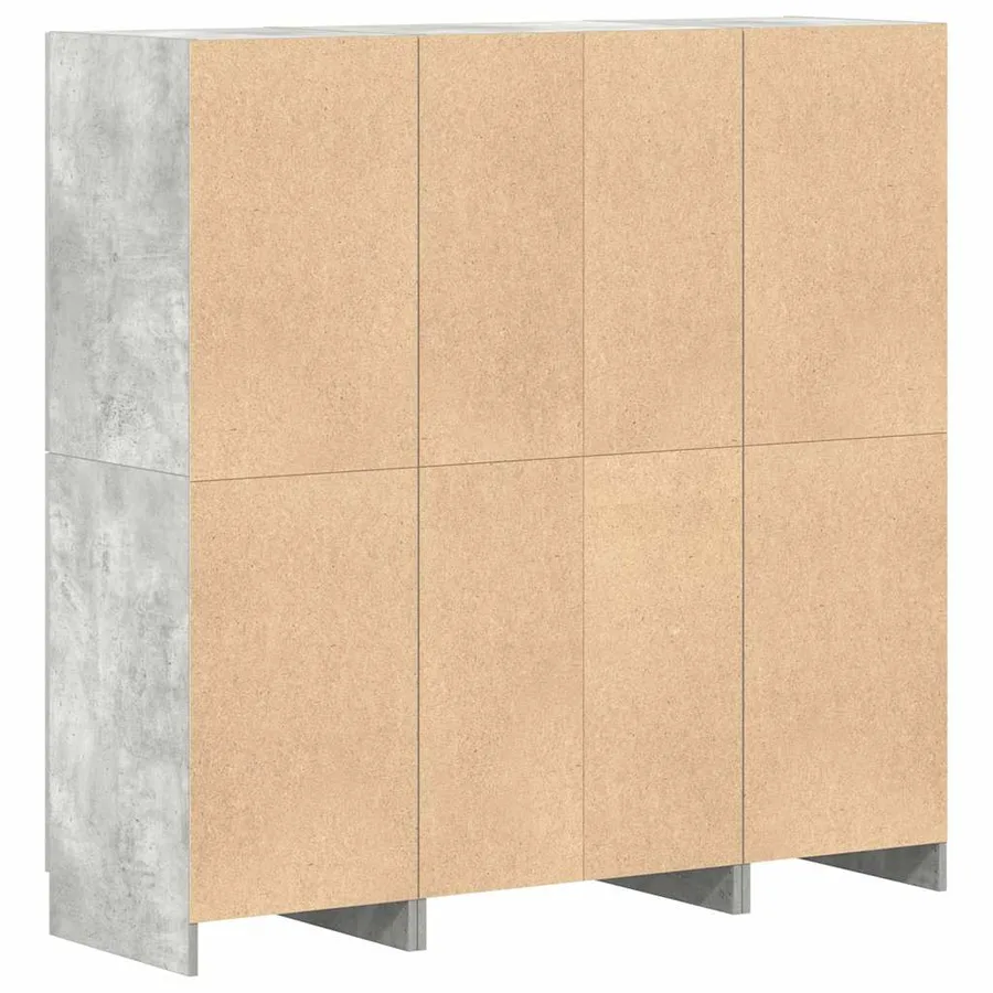 Ensemble d'armoires de cuisine 3 pcs gris béton - 9