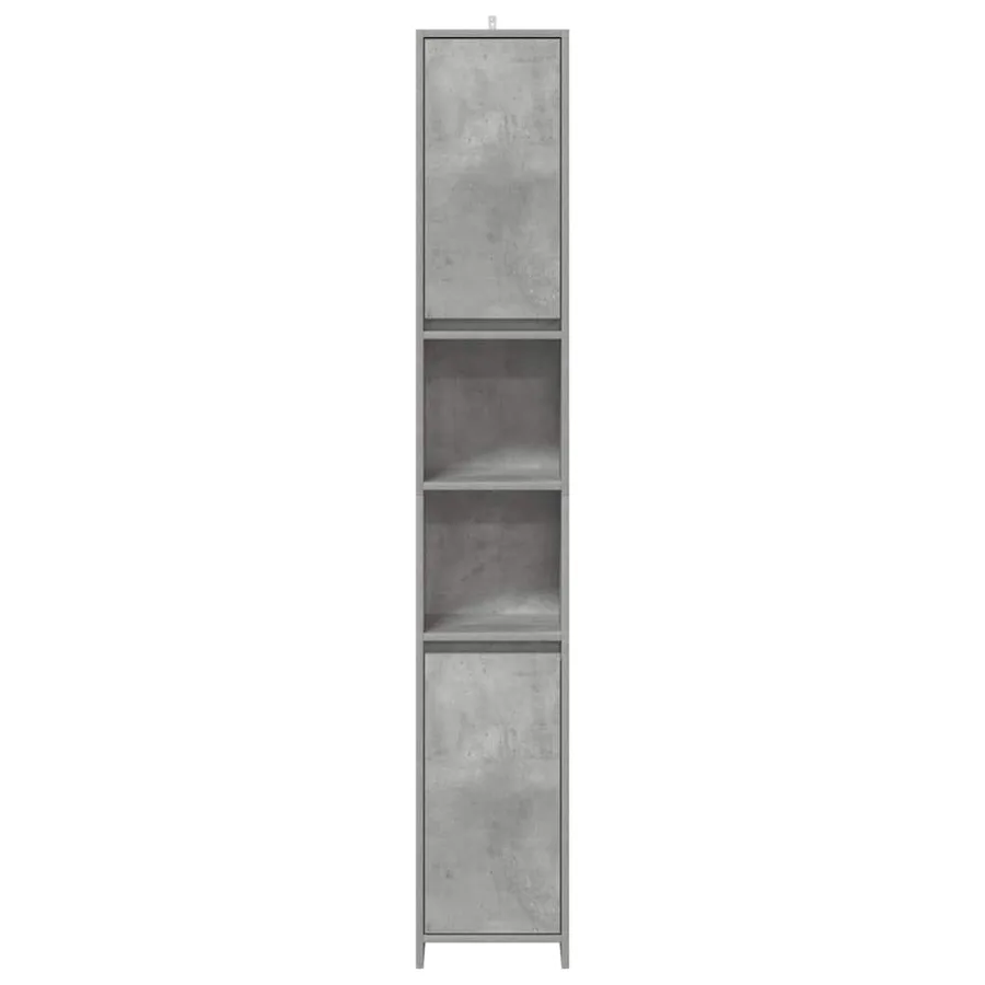 Ensemble de meubles de salle de bain 3 pcs gris béton - 6