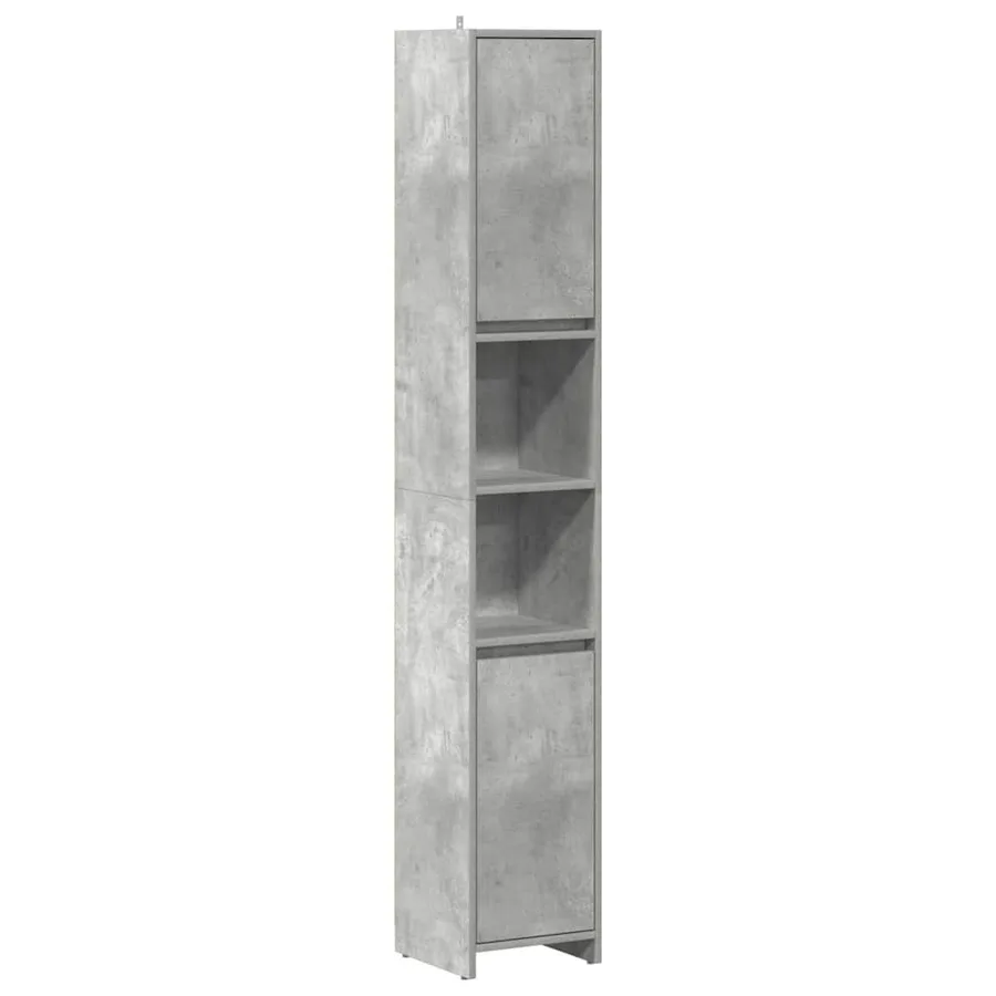 Ensemble de meubles de salle de bain 3 pcs gris béton - 7