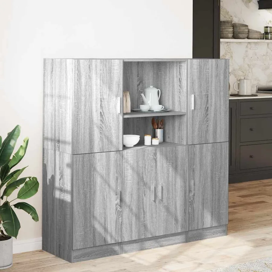 Ensemble d'armoires de cuisine 3 pcs sonoma gris - 3
