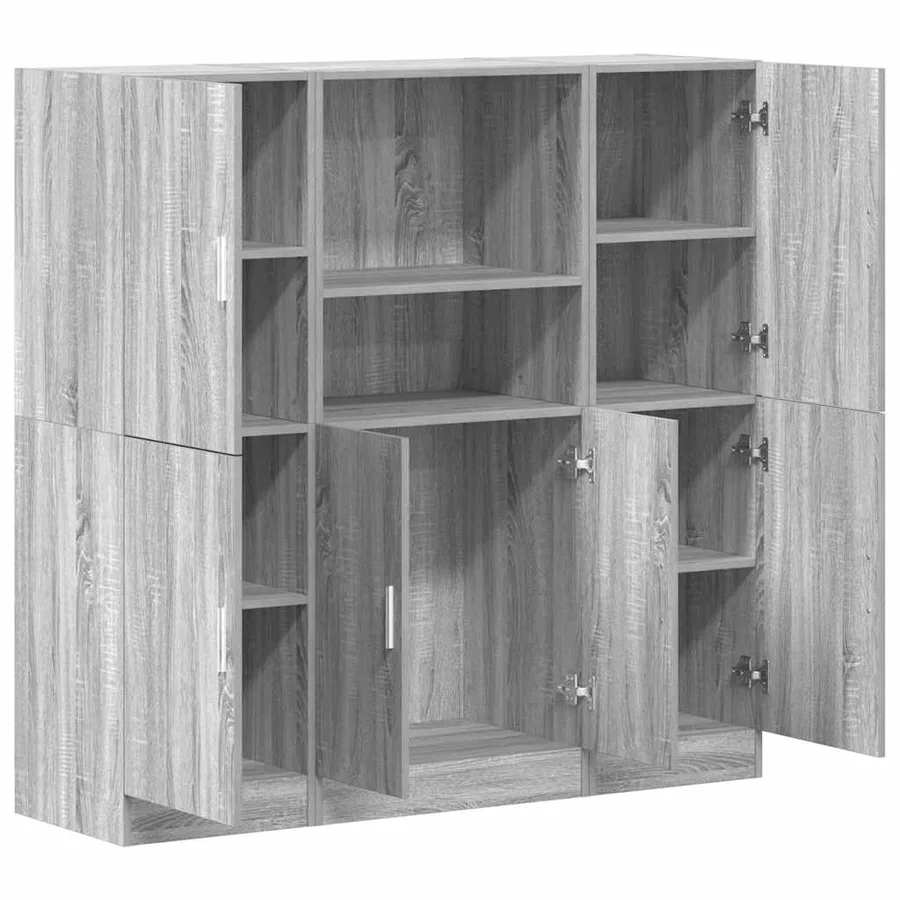 Ensemble d'armoires de cuisine 3 pcs sonoma gris - 4