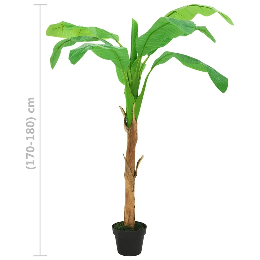 Bananier artificiel avec pot 180 cm Vert - 7