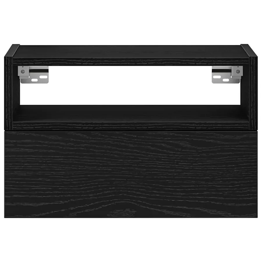 Tables de chevet murales 2 pcs noir 45x26x28,5 cm - 4