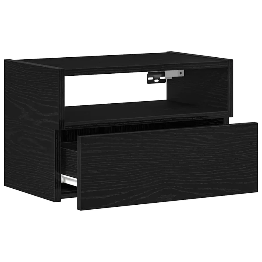Tables de chevet murales 2 pcs noir 45x26x28,5 cm - 5
