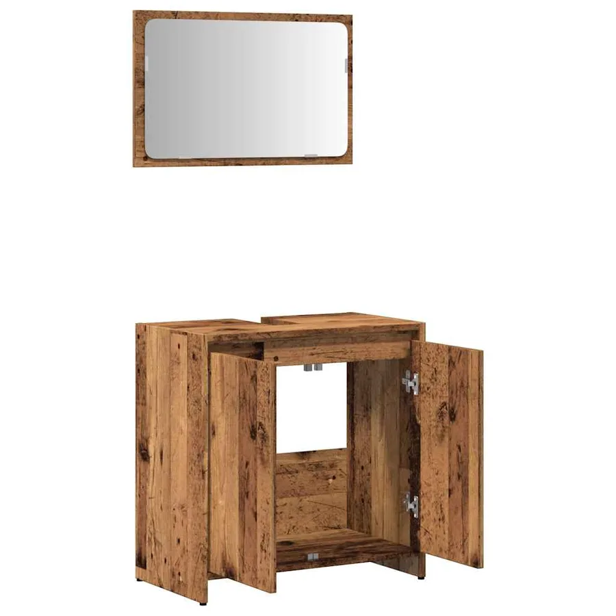 Ensemble de meubles salle de bain 2 pcs bois d'ingénierie - 8