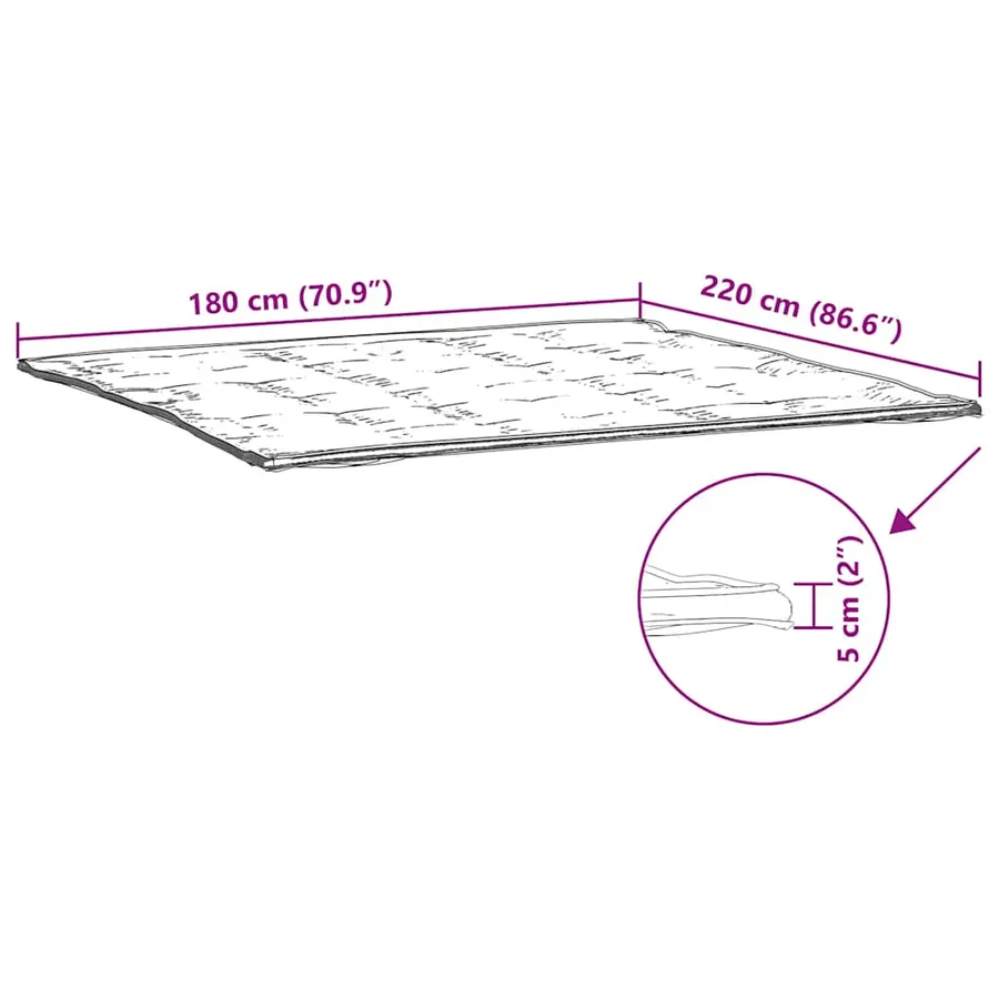Protège-matelas blanc 180x220 cm - 7