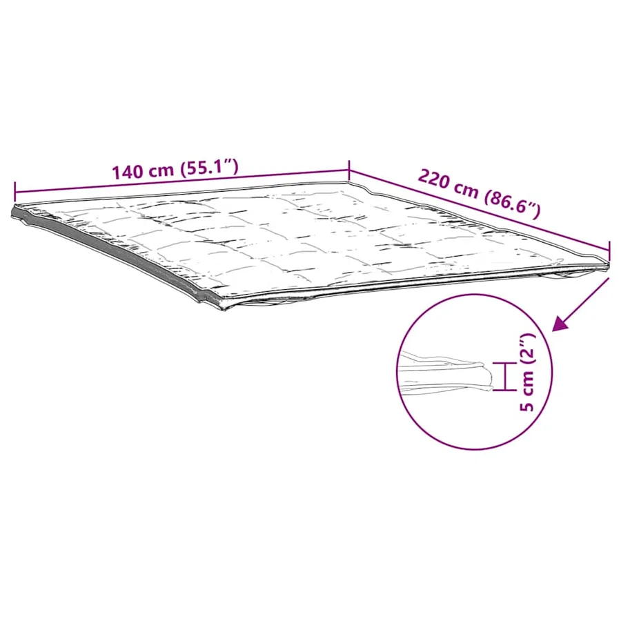 Protège-matelas blanc 140x220 cm - 7
