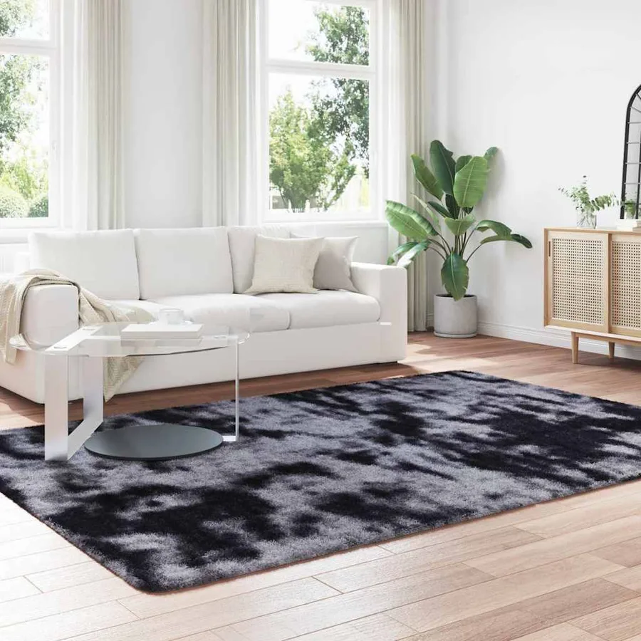 Tapis Shaggy à poils longs NAVARRA gris foncé 200x290 cm - 3