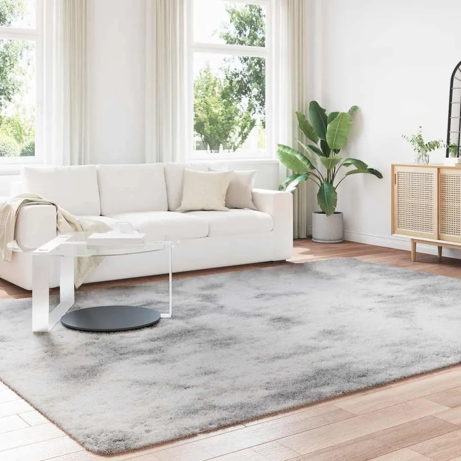 Tapis shaggy à poils longs NAVARRA gris argenté 240x340 cm - 3