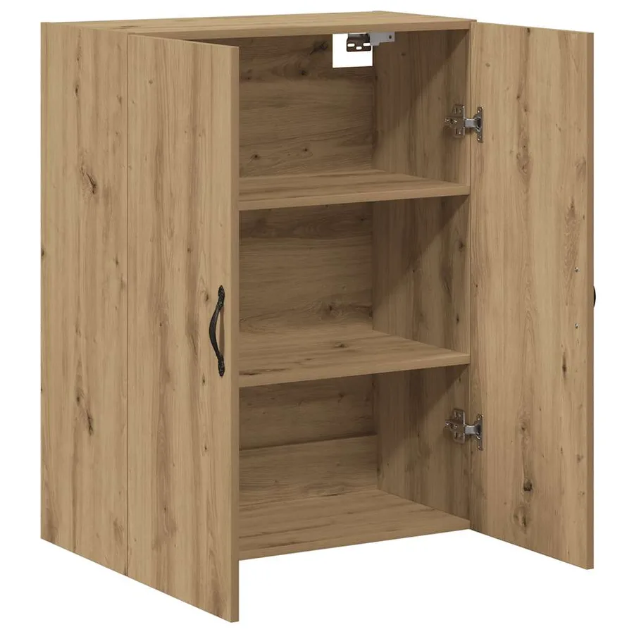 Armoire murale chêne artisanal 69,5x34x90 cm bois d'ingénierie - 4