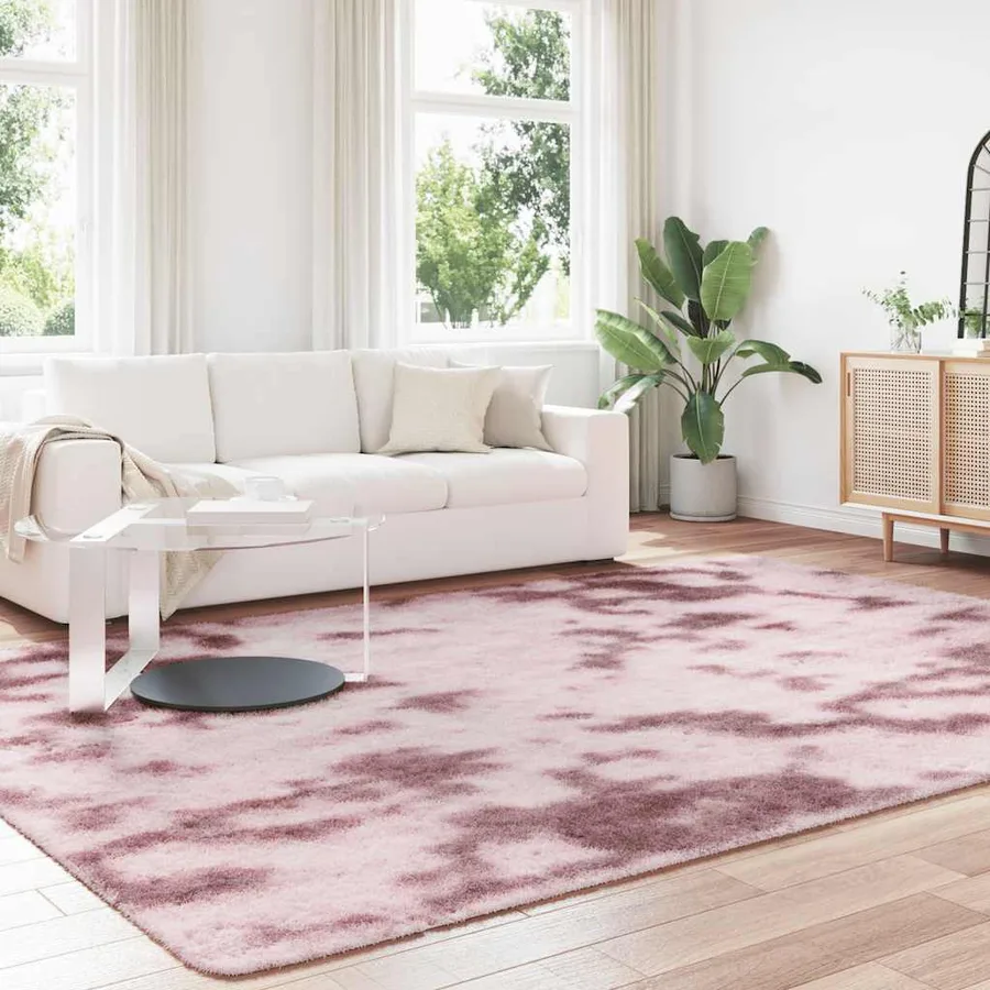 Tapis Shaggy à poils longs NAVARRA rose poudré 240x340 cm - 3