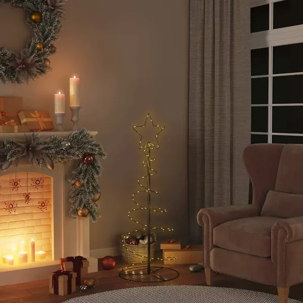 Sapin de Noël à LED 80 LED blanc chaud 120 cm