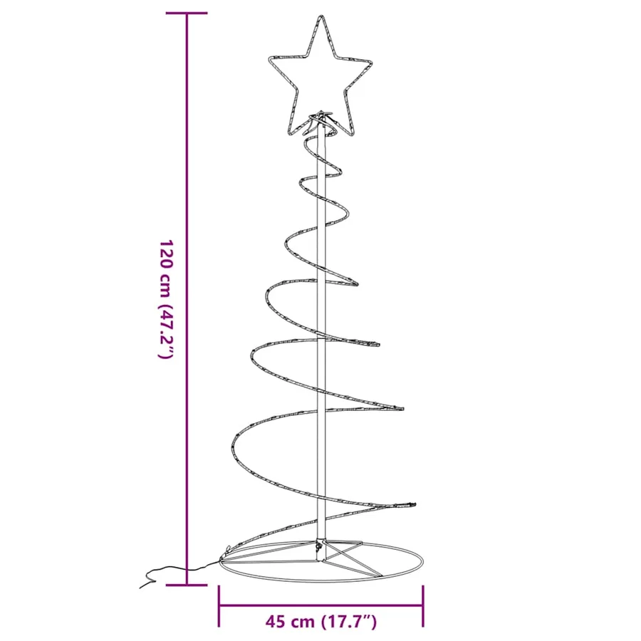 Sapin de Noël à LED 80 LED blanc chaud 120 cm - 10