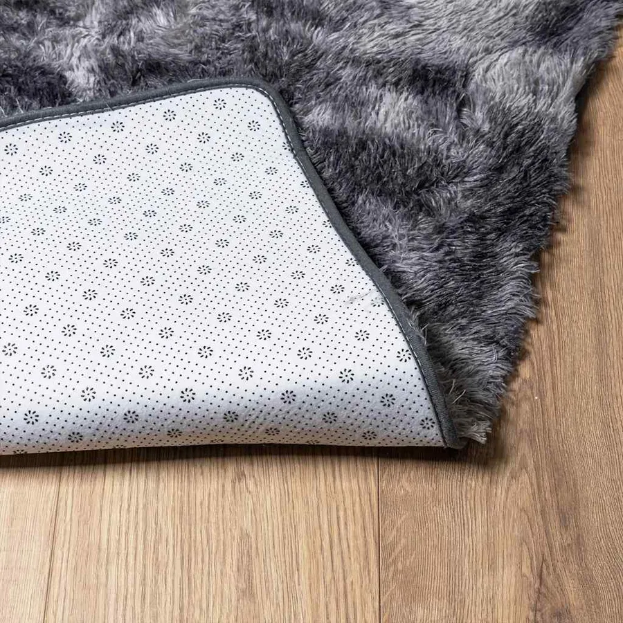 Tapis Shaggy à poils longs NAVARRA gris foncé 60x100 cm - 6