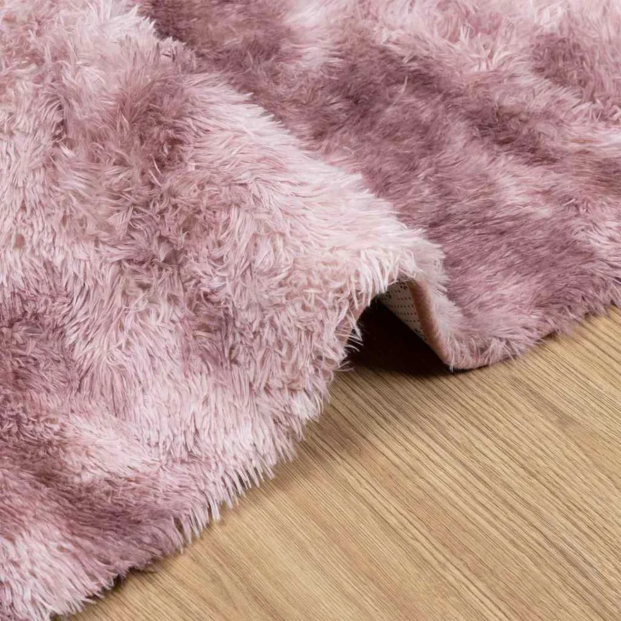 Tapis Shaggy à poils longs NAVARRA rose poudré 160x230 cm - 5