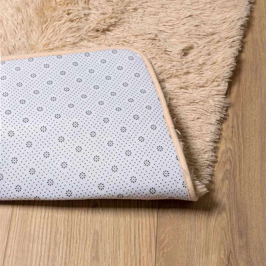 Tapis Shaggy à poils longs NAVARRA beige 130x200 cm polyester - 6