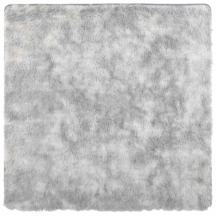 Tapis Shaggy à poils longs NAVARRA gris argenté 160x160 cm - 2