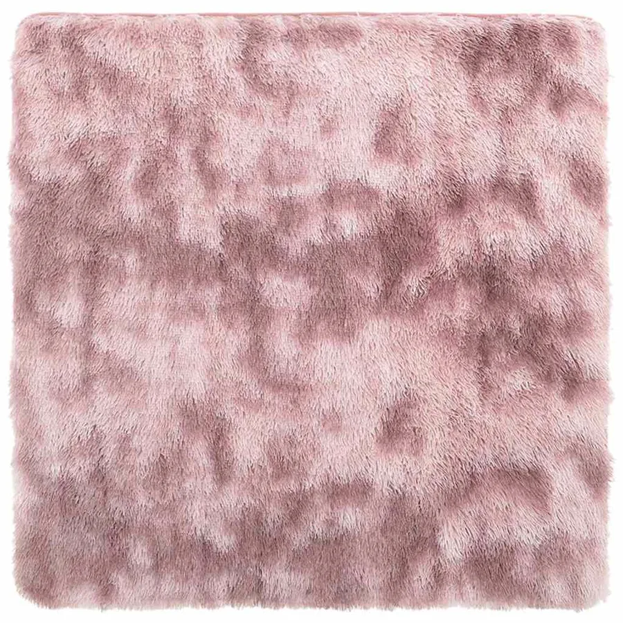 Tapis Shaggy à poils longs NAVARRA rose poudré 200x200 cm - 2