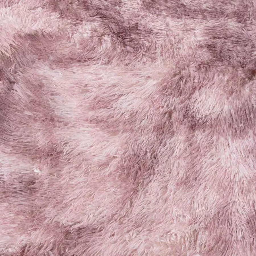 Tapis Shaggy à poils longs NAVARRA rose poudré 200x200 cm - 9