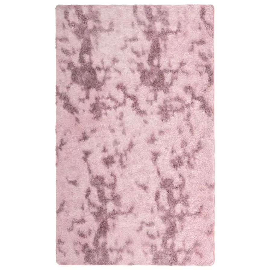 Tapis Shaggy à poils longs NAVARRA rose poudré 80x150 cm - 2