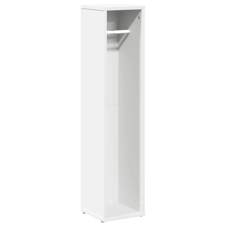 Meuble de salle de bain avec porte-rouleau blanc 20,5x20x90 cm - 2