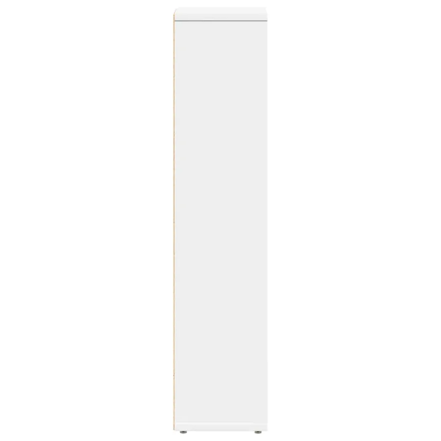 Meuble de salle de bain avec porte-rouleau blanc 20,5x20x90 cm - 5