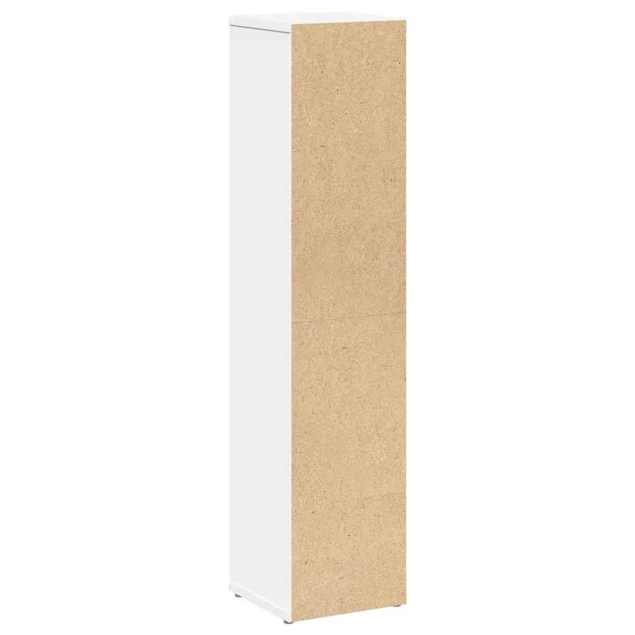 Meuble de salle de bain avec porte-rouleau blanc 20,5x20x90 cm - 6