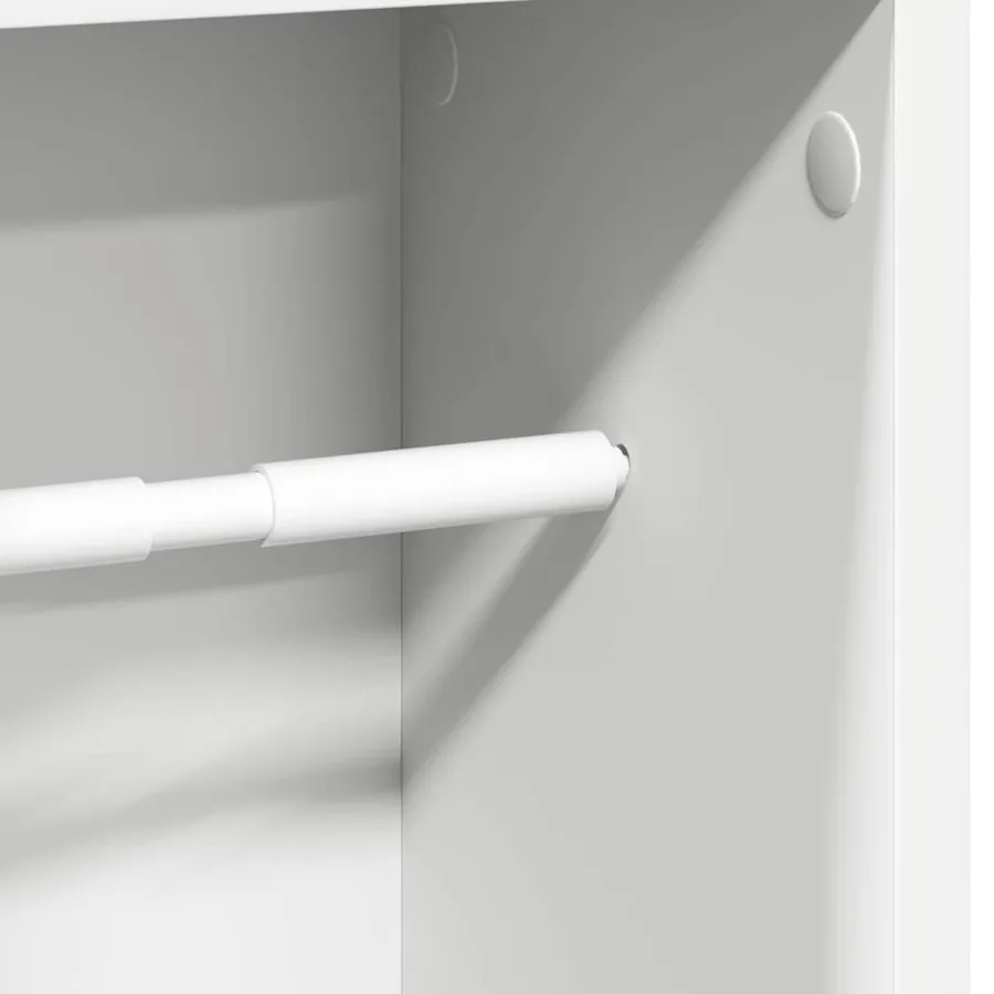 Meuble de salle de bain avec porte-rouleau blanc 20,5x20x90 cm - 7