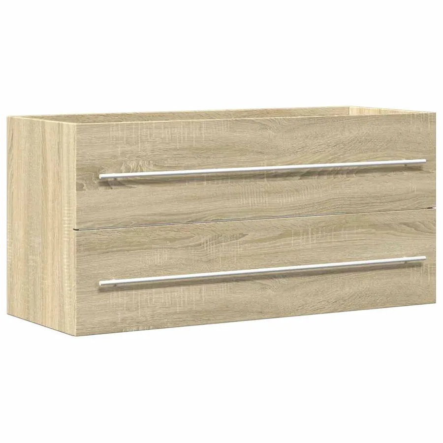 Armoire d'évier Chêne sonoma 100x38,5x48 cm Aggloméré - 2