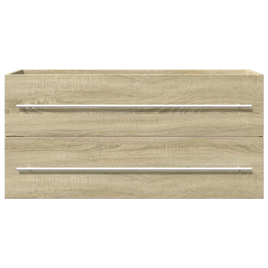 Armoire d'évier Chêne sonoma 100x38,5x48 cm Aggloméré - 4