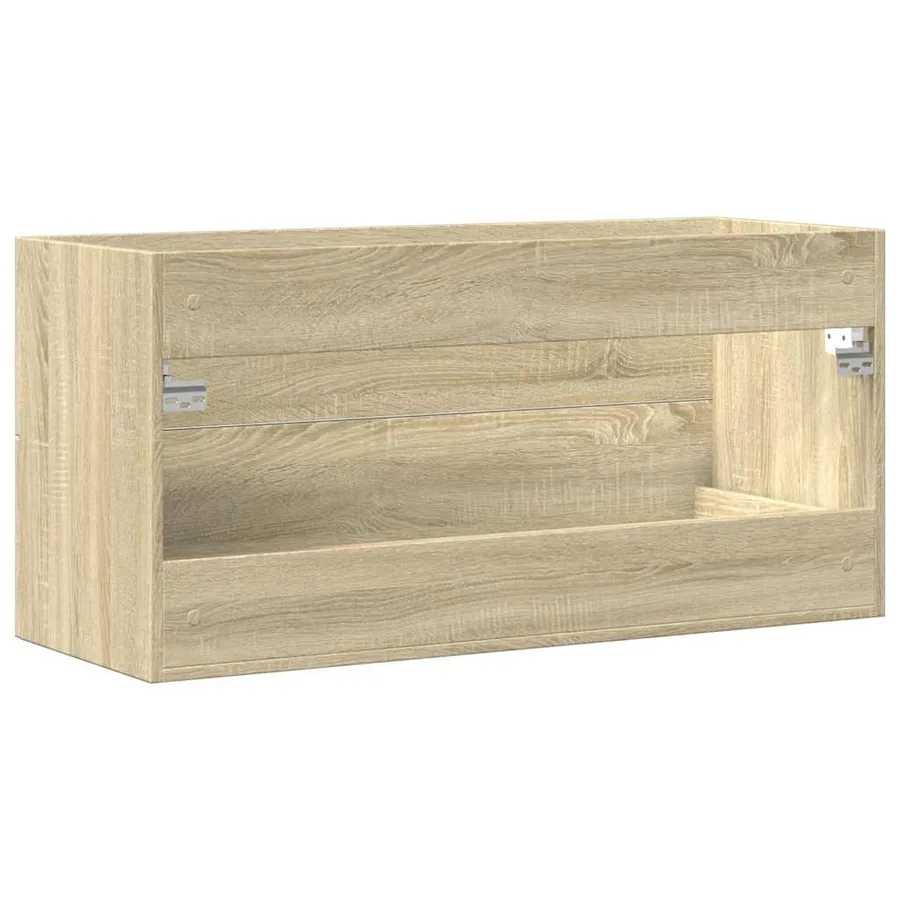 Armoire d'évier Chêne sonoma 100x38,5x48 cm Aggloméré - 7
