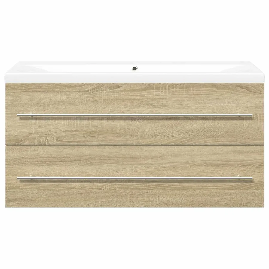 Ensemble de meubles de salle de bain 2 pcs chêne sonoma - 4