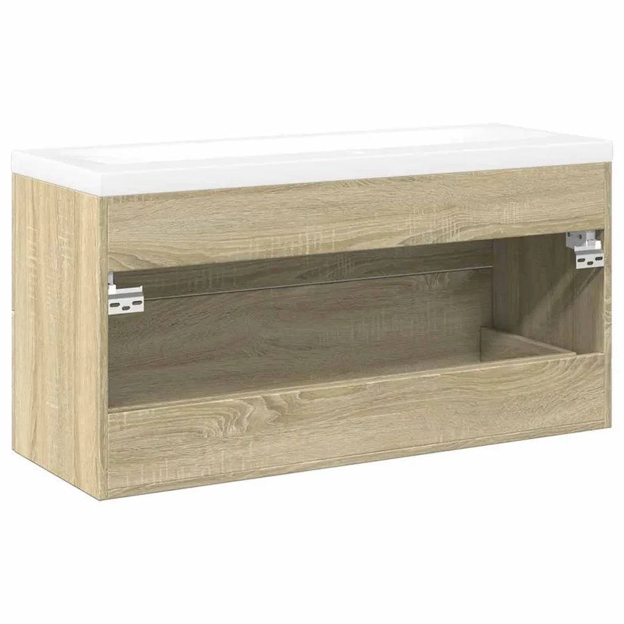 Ensemble de meubles de salle de bain 2 pcs chêne sonoma - 6