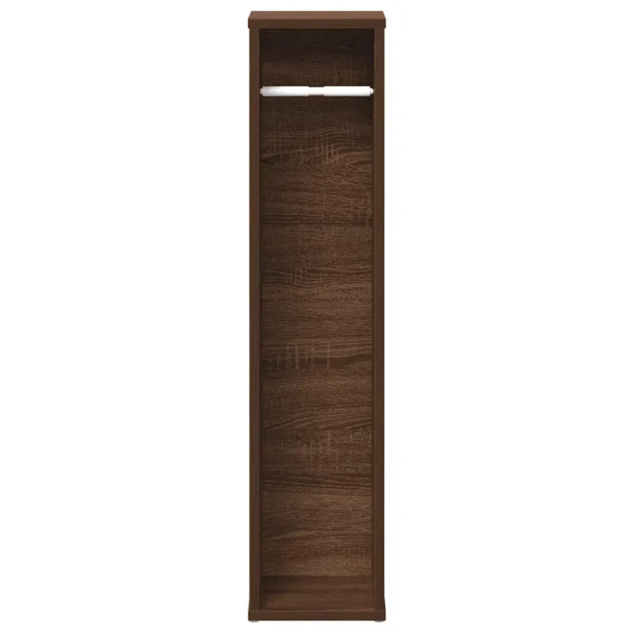 Meuble de salle de bain avec porte-rouleau chêne brun 20,5 x 20 x 90 cm - 4