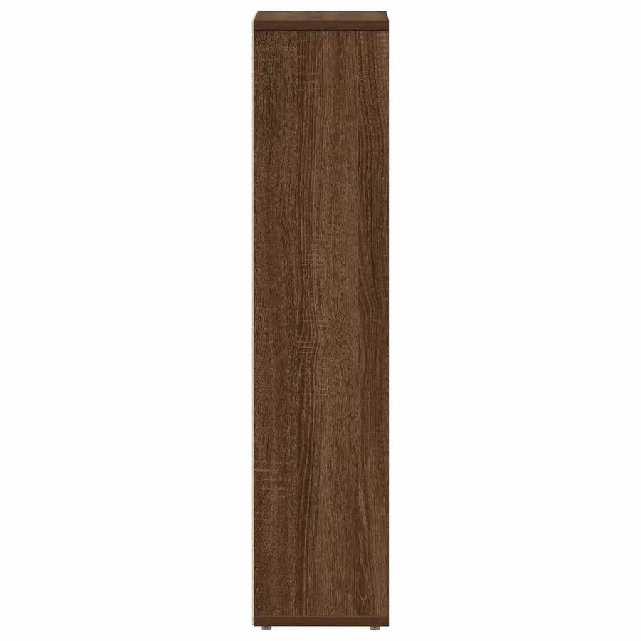 Meuble de salle de bain avec porte-rouleau chêne brun 20,5 x 20 x 90 cm - 5