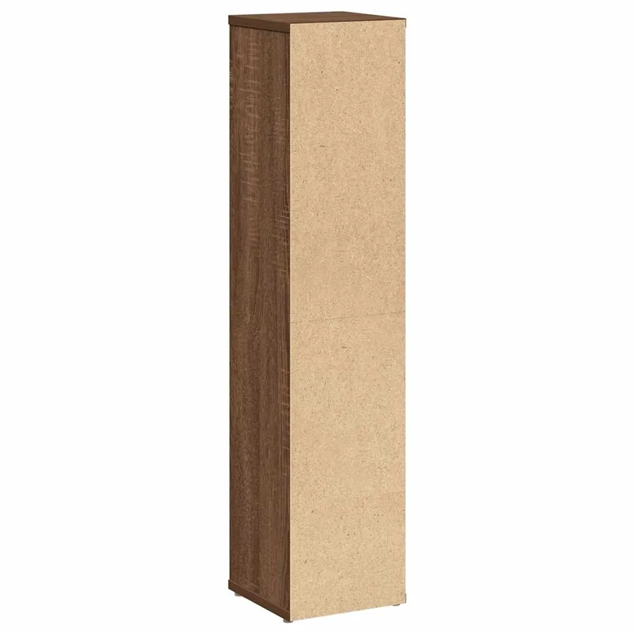 Meuble de salle de bain avec porte-rouleau chêne brun 20,5 x 20 x 90 cm - 6