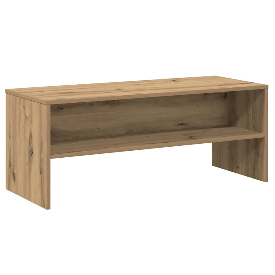 Meuble TV chêne artisanal 100x40x40 cm bois d'ingénierie - 6
