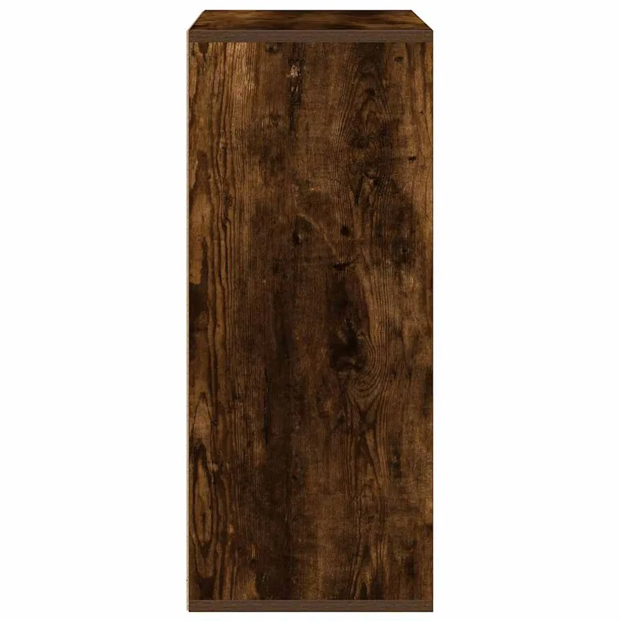 Bibliothèque chêne fumé 60x30x71,5 cm bois d'ingénierie - 5